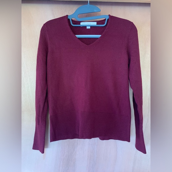 LOFT Sweater XSP Burgundy Maroon Red | Lightweight Sweater for Fall or Winter - Picture 1 of 3